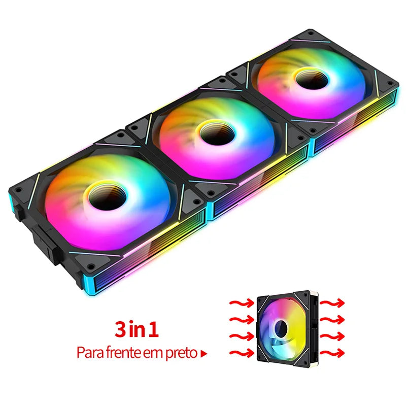 TEUCER JM-1 Ventilator computer case 120mm 3in1 800-2000rpm 12V/4pin PWM chassis noise water cooling fan
