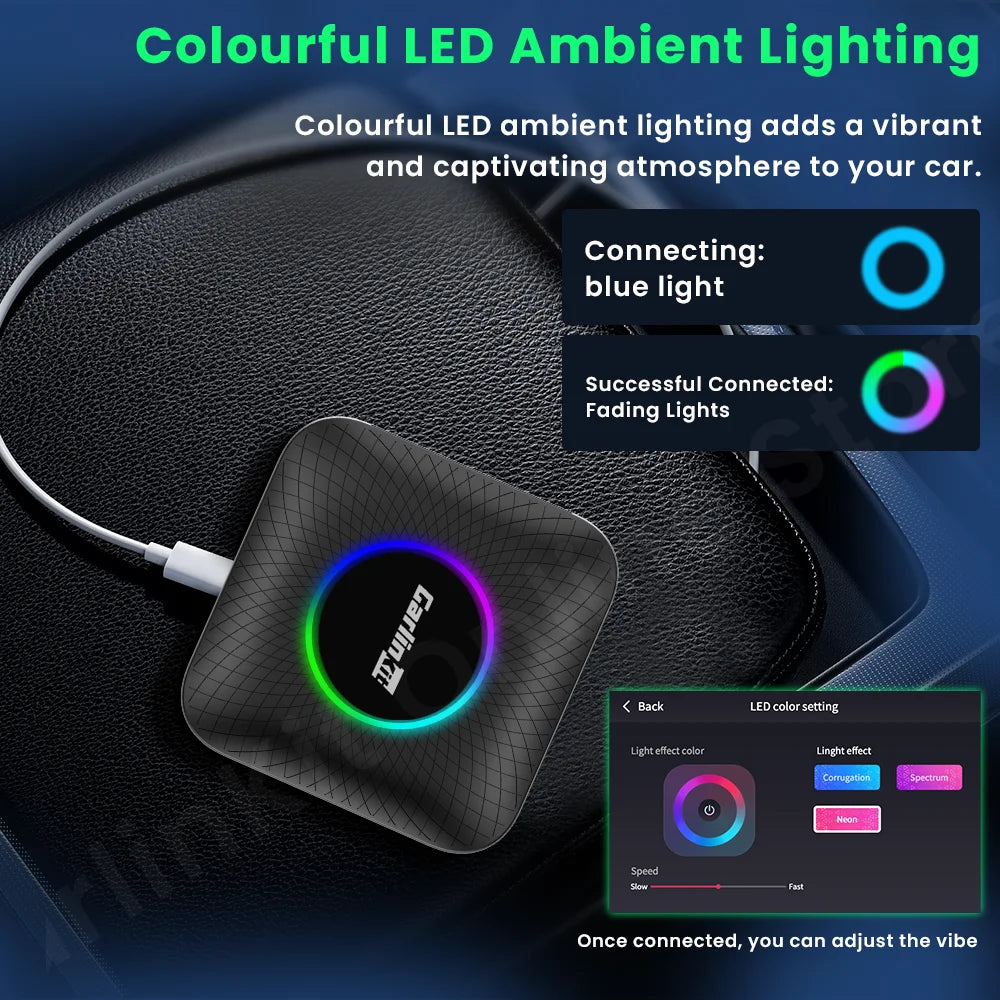 Carlinkit Android 13 Tv Box 6225 LED Wireless Android Auto CarPlay Wireless Adapter Support Youtube Netfilx IPTV Spotify GPS