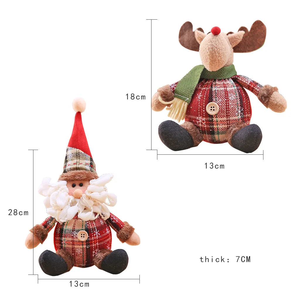 Santa Claus Christmas Doll Merry Christmas Decorations For Home Elk Christmas Ornaments Xmas Tree Decoration Navidad Natal Gifts