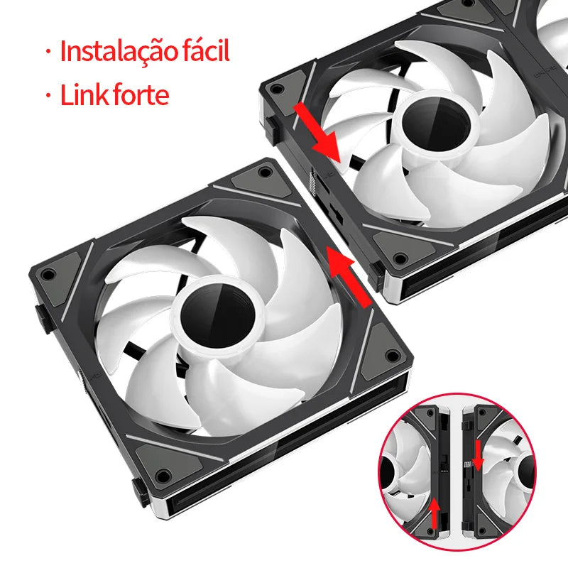 TEUCER JM-1 Ventilator computer case 120mm 3in1 800-2000rpm 12V/4pin PWM chassis noise water cooling fan