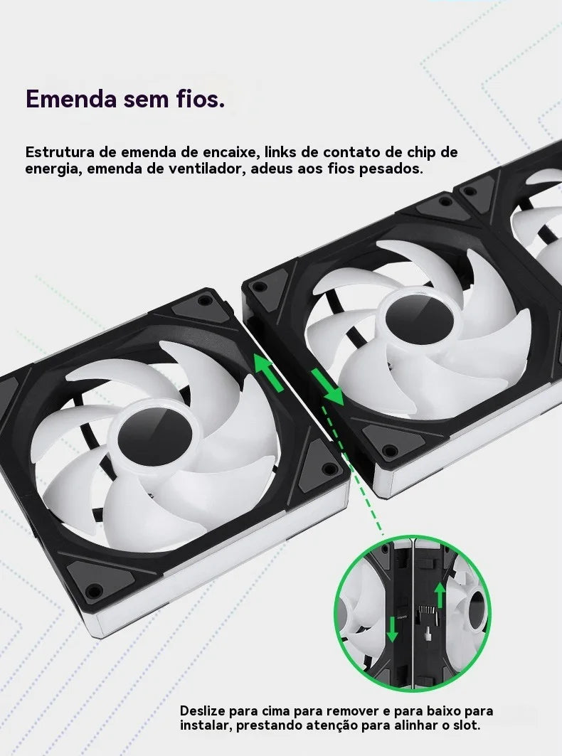 TEUCER JM-1 Ventilator computer case 120mm 3in1 800-2000rpm 12V/4pin PWM chassis noise water cooling fan
