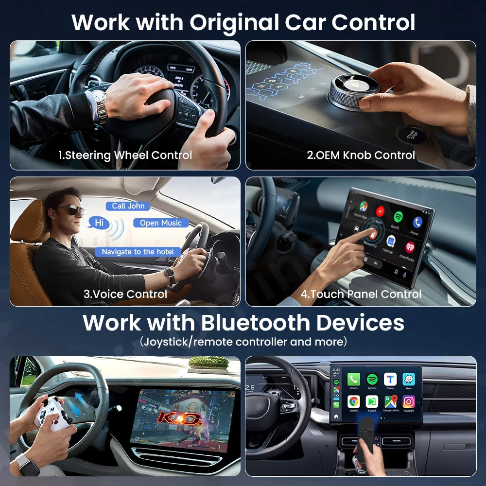 Carlinkit S2 SM6115 Android 13 Tv Box 8 Core Carplay Android auto Wireless Support Youtube Netfilx IPTV Spotify Wifi bluetooth