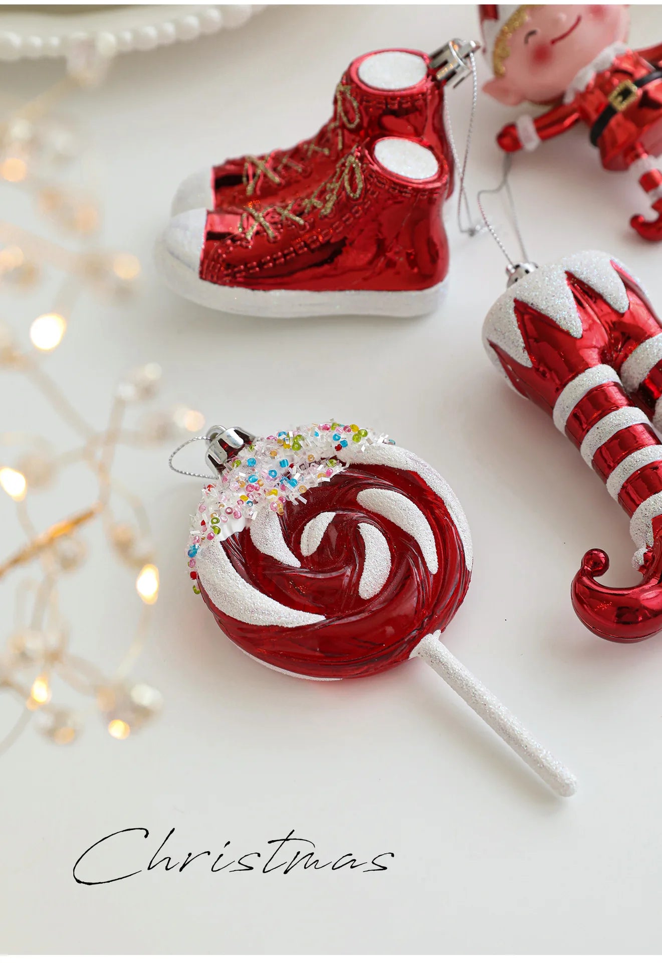 Christmas Tree Ornaments Hanging Pendant Canes Lollipop Balls Santa Claus Navidad Natal Noel Christmas Pendant Decorations