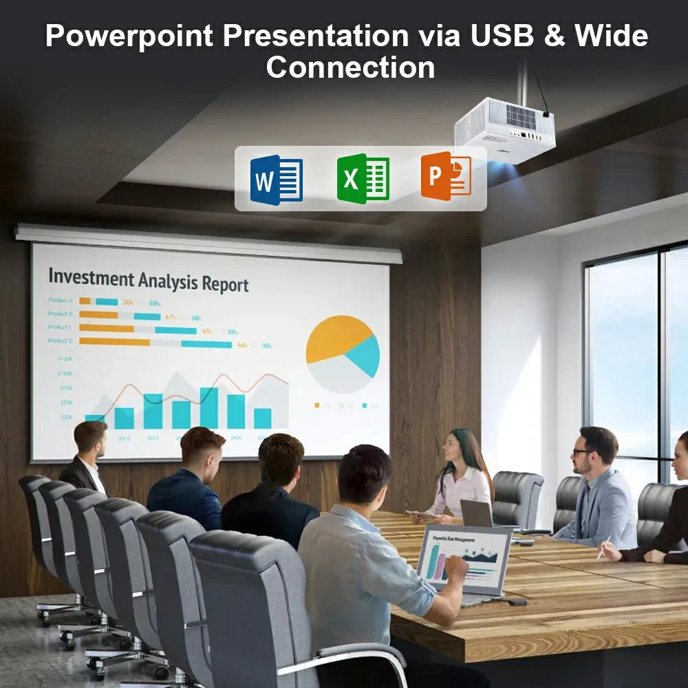 ThundeaL Portable Projector TDA7W Android 13 WiFi for 2K 4K Full HD 1080P 3D Projetor Home Cinema Video Beam Projector 2G 32G