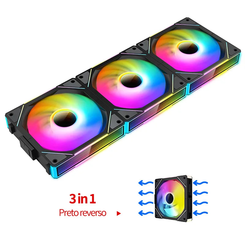 TEUCER JM-1 Ventilator computer case 120mm 3in1 800-2000rpm 12V/4pin PWM chassis noise water cooling fan
