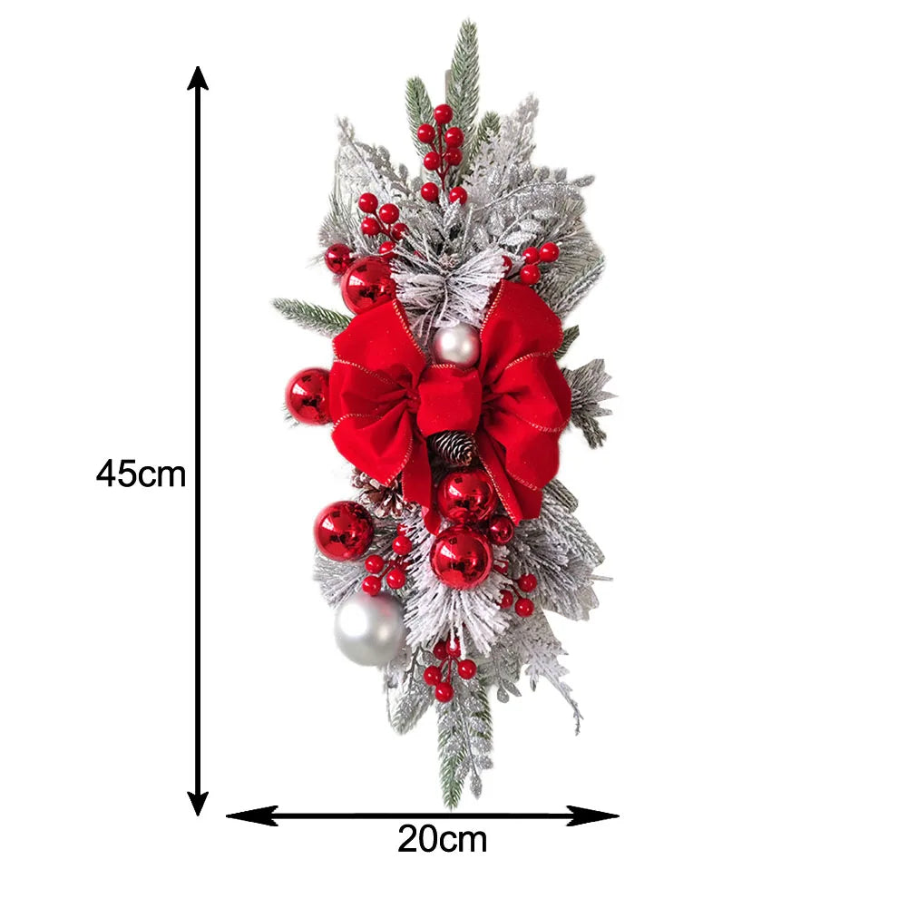 Cordless Prelit Stairs Decoration Lights Up Christmas Staircase Decorations Stairway Swag Trim Garland Xmas Navidad Natal