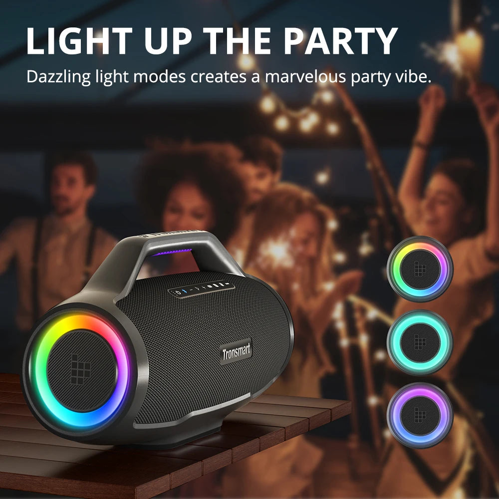 Tronsmart Bang Max Speaker Bluetooth Speaker with 130W, 3 Way Sound System, Sync Up 100+ Speakers, APP Control, Guitar/Mic Input