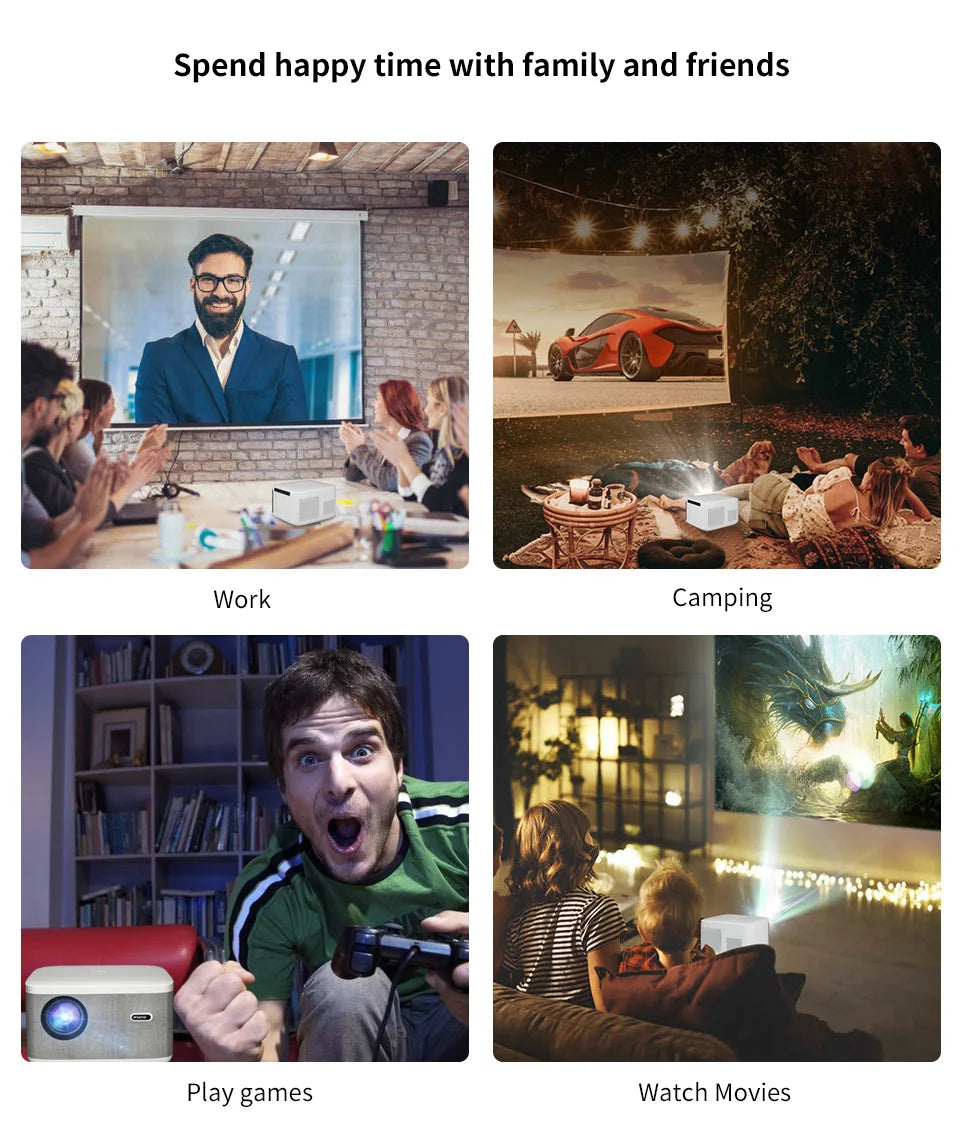 WZATCO A20 Digital Focus 32GB Smart Android WIFI Full HD 1920*1080P LED Projector Video Proyector Home Theater Cinema LCD Beamer