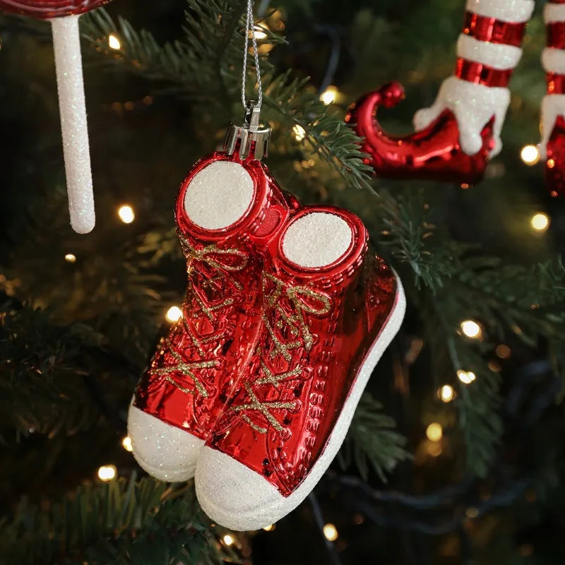 Christmas Tree Ornaments Hanging Pendant Canes Lollipop Balls Santa Claus Navidad Natal Noel Christmas Pendant Decorations