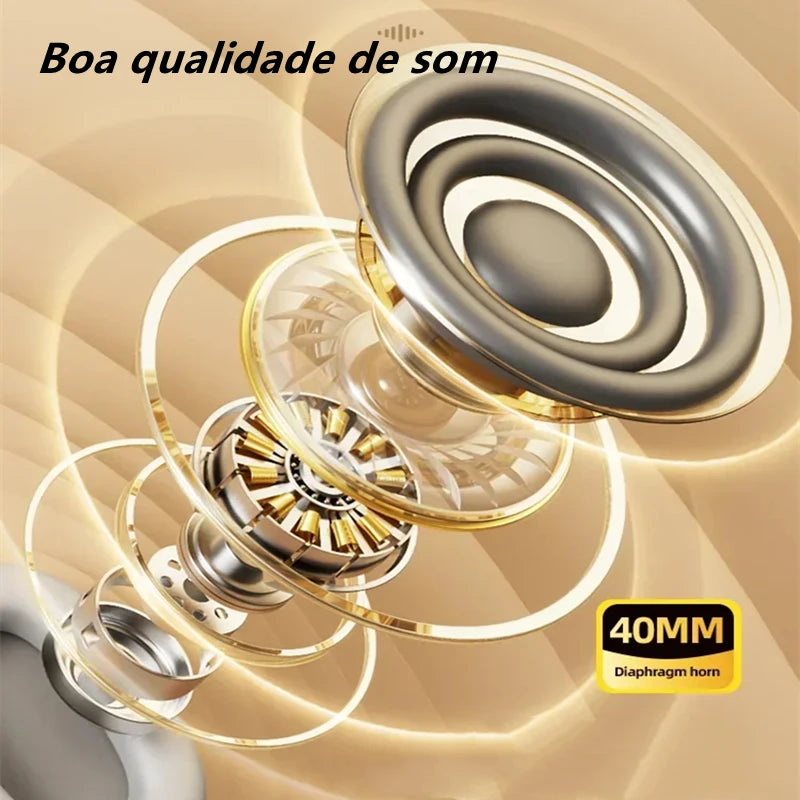 Brasil Fones de ouvido Bluetooth, head mounted gaming fones de ouvido, fones de ouvido estéreo sem fio com microfone