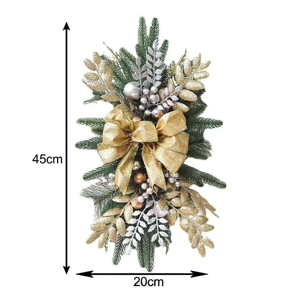 Cordless Prelit Stairs Decoration Lights Up Christmas Staircase Decorations Stairway Swag Trim Garland Xmas Navidad Natal