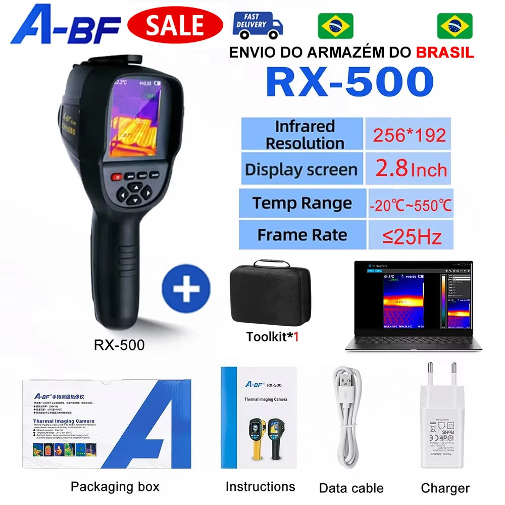 A-BF RX-500 Infrared Thermal Imager 256*192 Digital Thermal Imaging Camera Real Time Live Infrared Thermometer