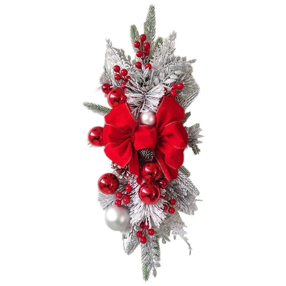 Cordless Prelit Stairs Decoration Lights Up Christmas Staircase Decorations Stairway Swag Trim Garland Xmas Navidad Natal