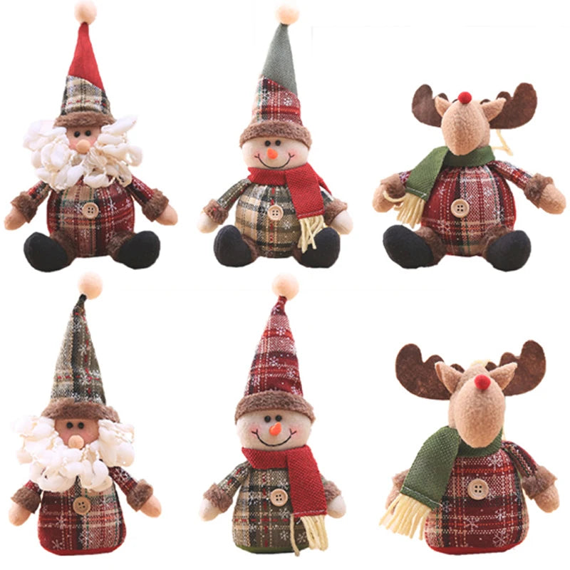 Santa Claus Christmas Doll Merry Christmas Decorations For Home Elk Christmas Ornaments Xmas Tree Decoration Navidad Natal Gifts