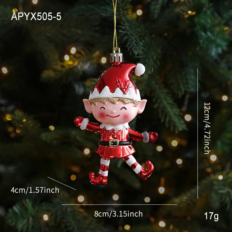 Christmas Tree Ornaments Hanging Pendant Canes Lollipop Balls Santa Claus Navidad Natal Noel Christmas Pendant Decorations