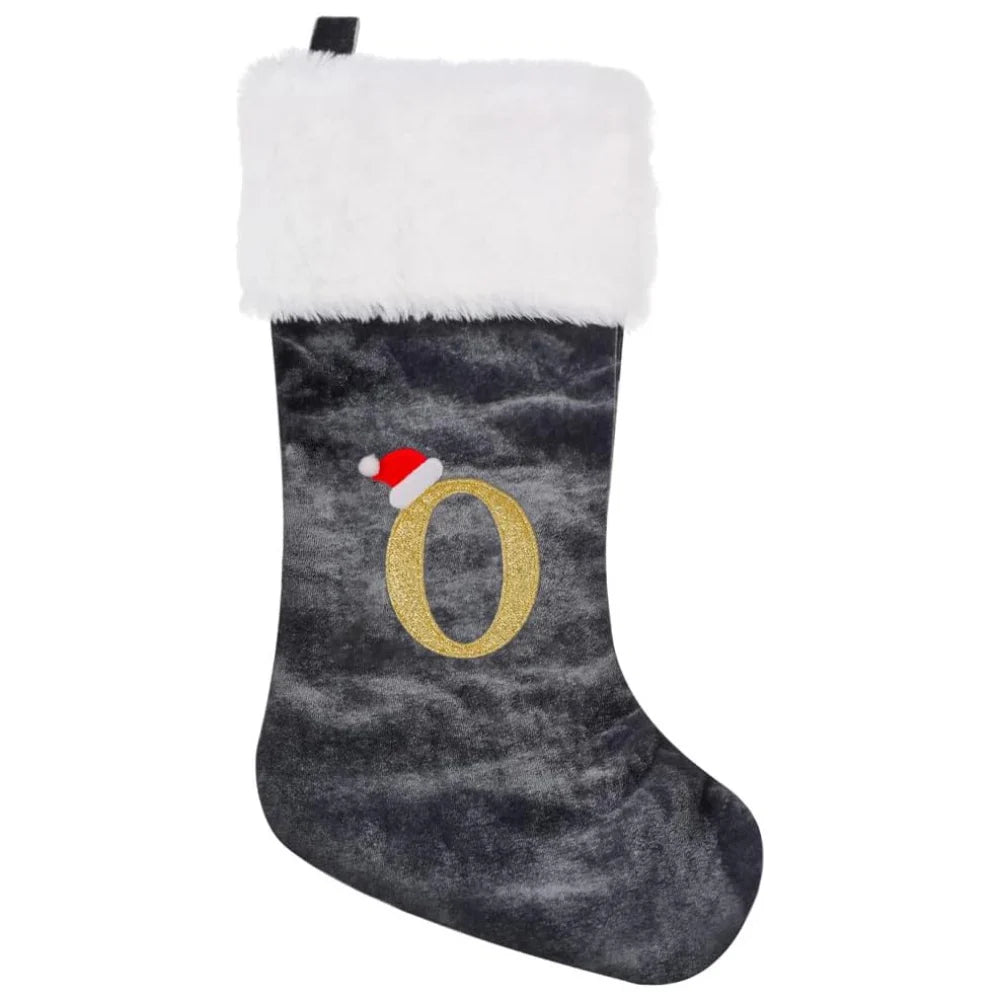 Christmas Socks Large Velvet Letter Stocking Christmas Decoration For Home Fireplace Navidad Natal Xmas Tree Ornament Gift Bag