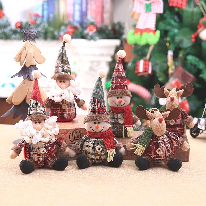 Santa Claus Christmas Doll Merry Christmas Decorations For Home Elk Christmas Ornaments Xmas Tree Decoration Navidad Natal Gifts