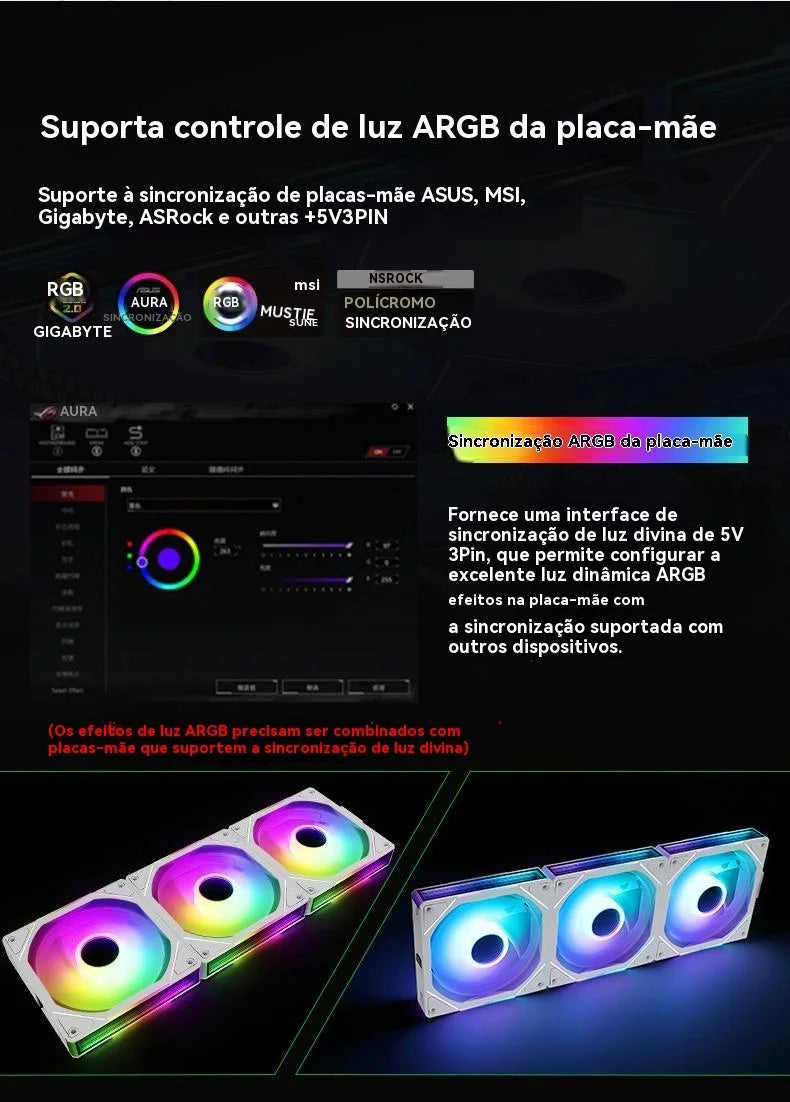 TEUCER JM-1 Ventilator computer case 120mm 3in1 800-2000rpm 12V/4pin PWM chassis noise water cooling fan