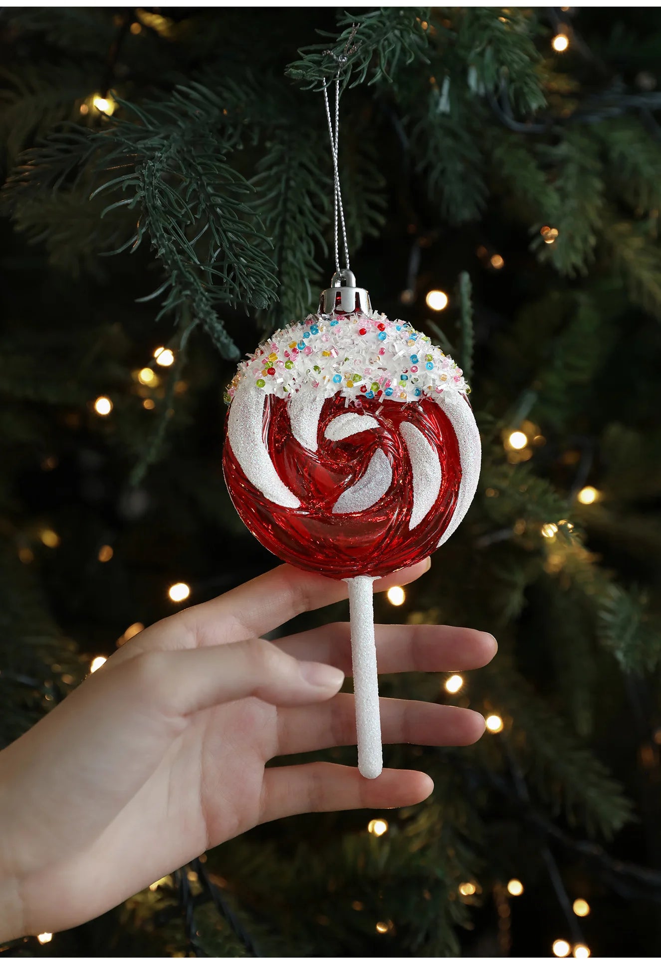 Christmas Tree Ornaments Hanging Pendant Canes Lollipop Balls Santa Claus Navidad Natal Noel Christmas Pendant Decorations