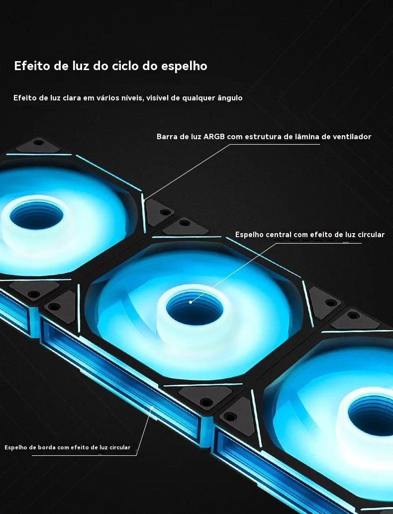 TEUCER JM-1 Ventilator computer case 120mm 3in1 800-2000rpm 12V/4pin PWM chassis noise water cooling fan