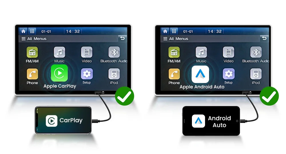 Carlinkit Android 13 Tv Box 6225 LED Wireless Android Auto CarPlay Wireless Adapter Support Youtube Netfilx IPTV Spotify GPS