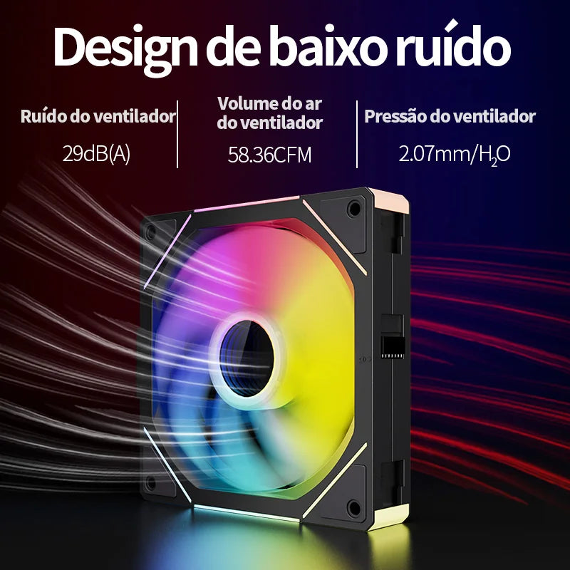 TEUCER JM-1 Ventilator computer case 120mm 3in1 800-2000rpm 12V/4pin PWM chassis noise water cooling fan