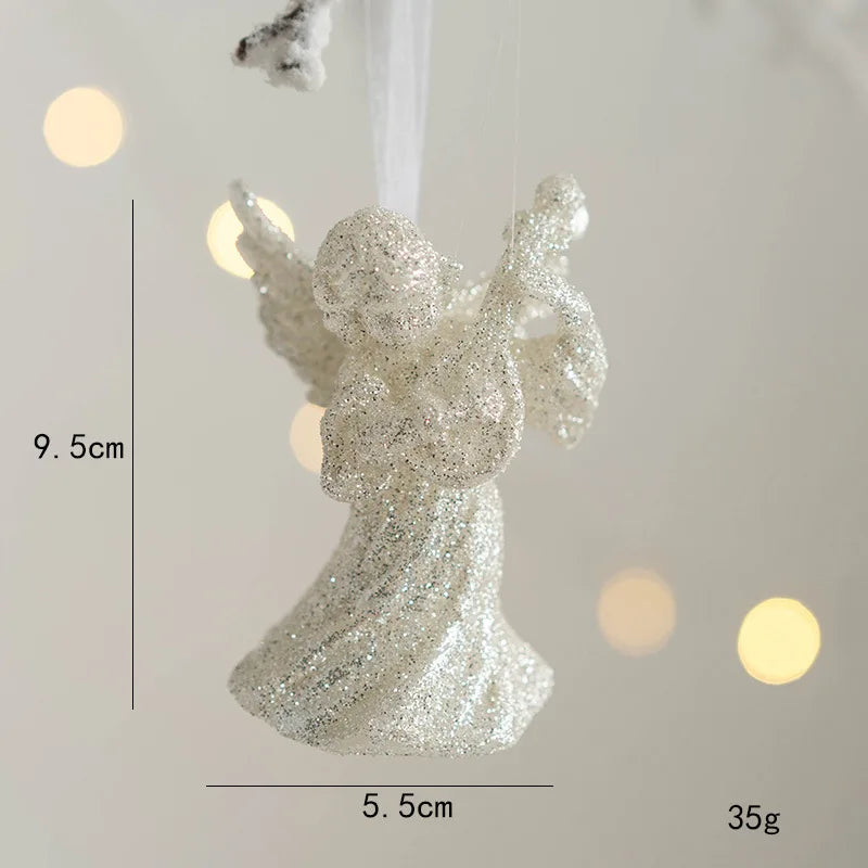 Christmas Tree Hanging Pendant Christmas  Decoration Pendant Xmas Deer Angel Girl Pentacle Pendant Merry Christmas 2023 natal