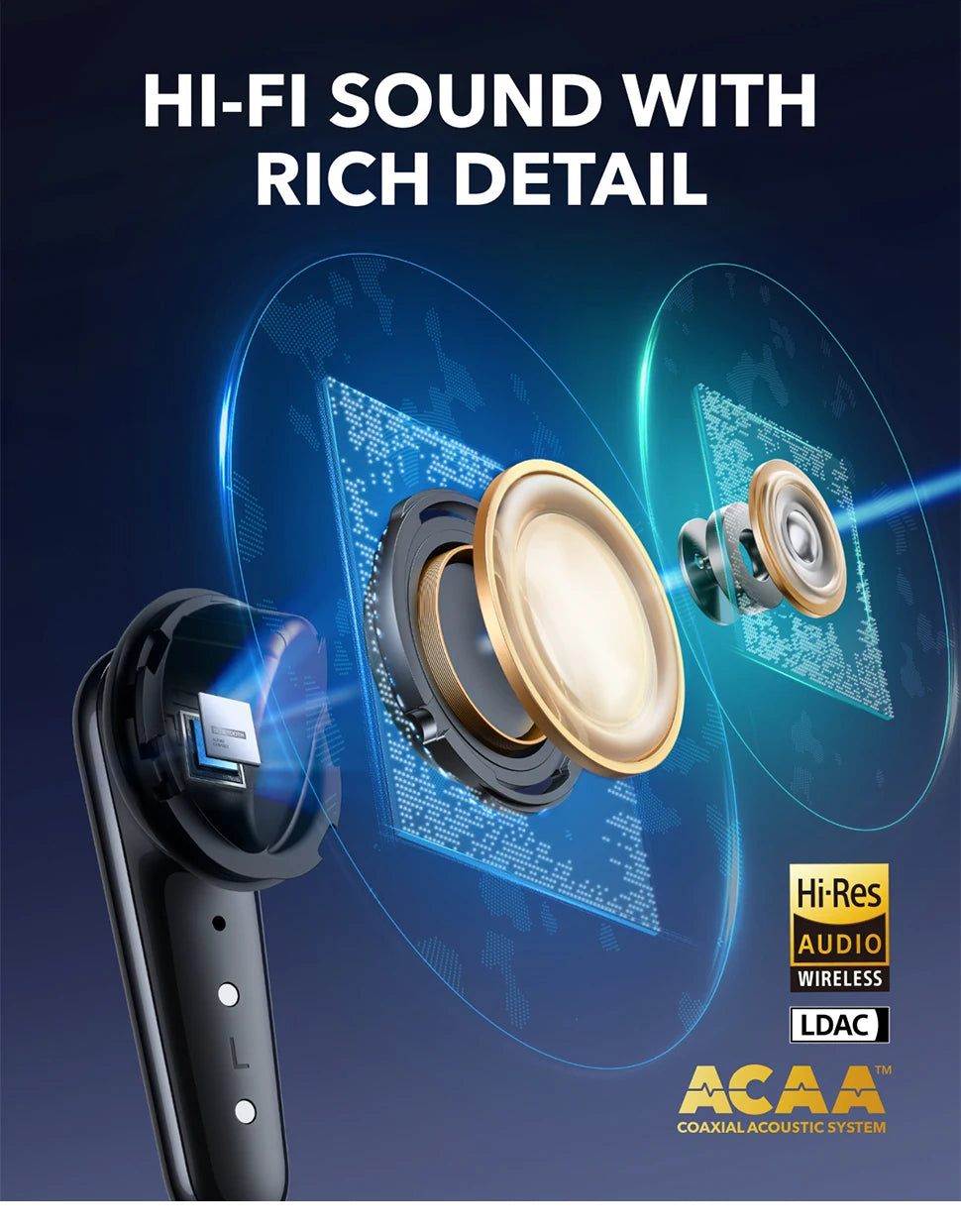 Soundcore by Anker Liberty 4 Pro Noise Cancelling Wireless Earbuds Earphone Bluetooth Wireless Bluetooth Earphones Headphones