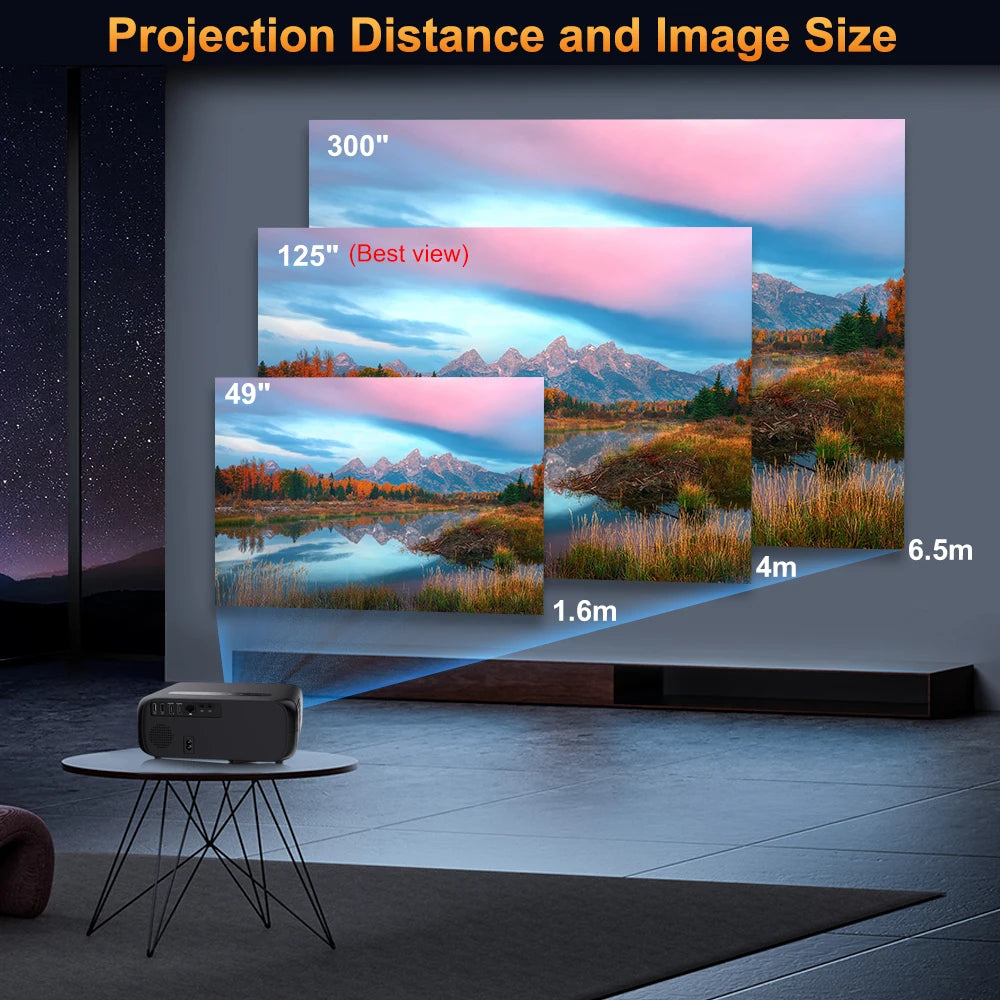 ThundeaL Projector Full Auto HD 1080P WiFi 6 Android TD97 Pro TD97Pro Projector Video Home Movie IOS Smart Phone 3D TV Proyector