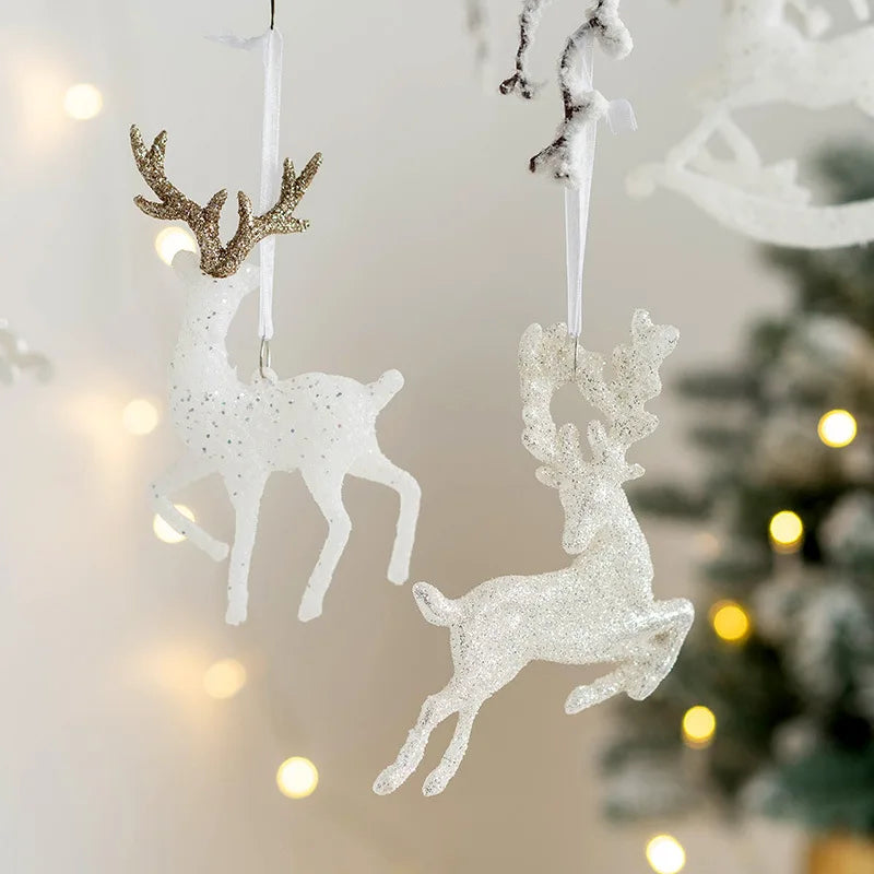Christmas Tree Hanging Pendant Christmas  Decoration Pendant Xmas Deer Angel Girl Pentacle Pendant Merry Christmas 2023 natal