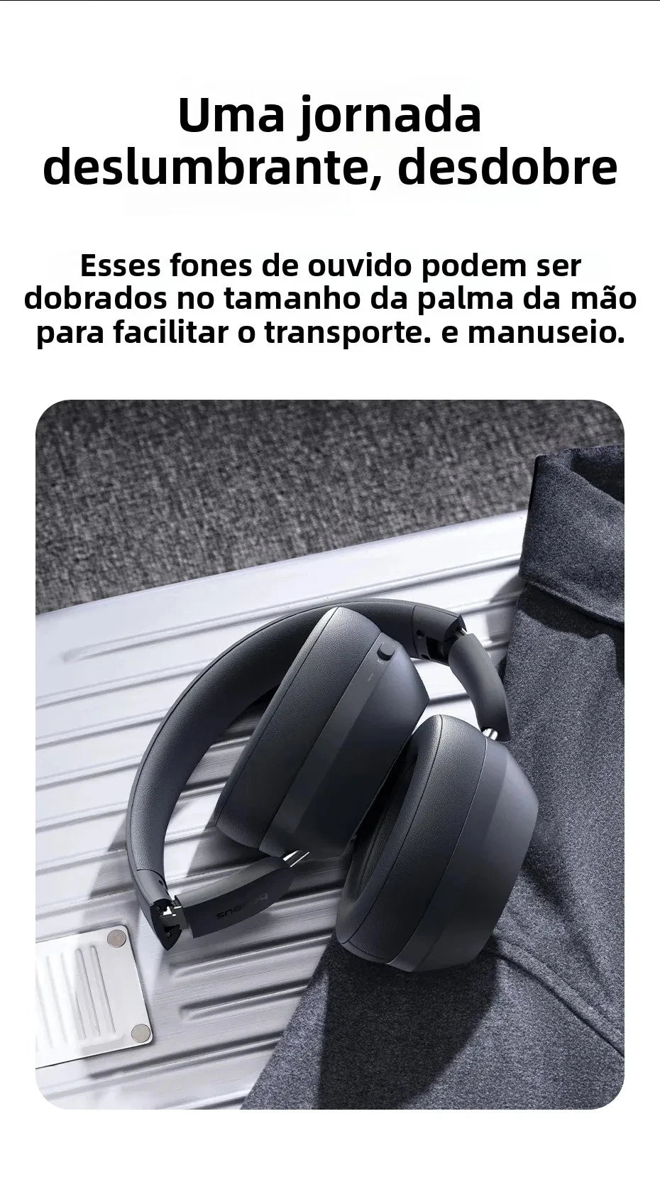 Baseus Bass 35 Max Bluetooth 5.3 Wireless Headphones 40 mm Bass Enhancement Diaphragm 50H