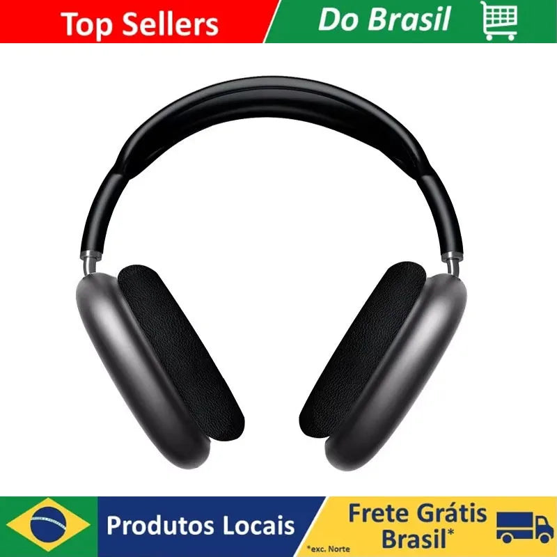 Brasil Fones de ouvido Bluetooth, head mounted gaming fones de ouvido, fones de ouvido estéreo sem fio com microfone