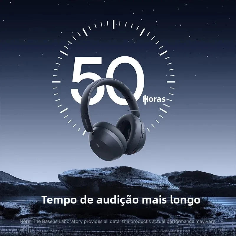 Baseus Bass 35 Max Bluetooth 5.3 Wireless Headphones 40 mm Bass Enhancement Diaphragm 50H