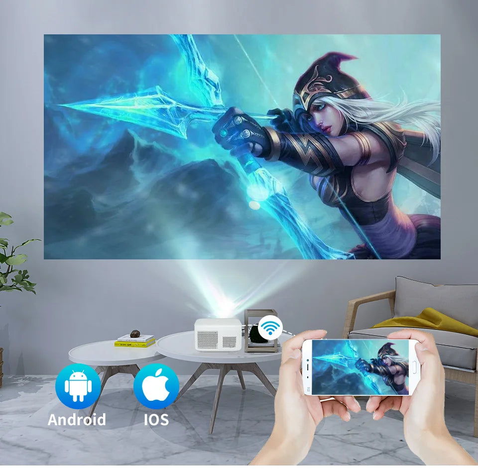 WZATCO A20 Digital Focus 32GB Smart Android WIFI Full HD 1920*1080P LED Projector Video Proyector Home Theater Cinema LCD Beamer