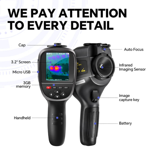 A-BF RX-500 Infrared Thermal Imager 256*192 Digital Thermal Imaging Camera Real Time Live Infrared Thermometer