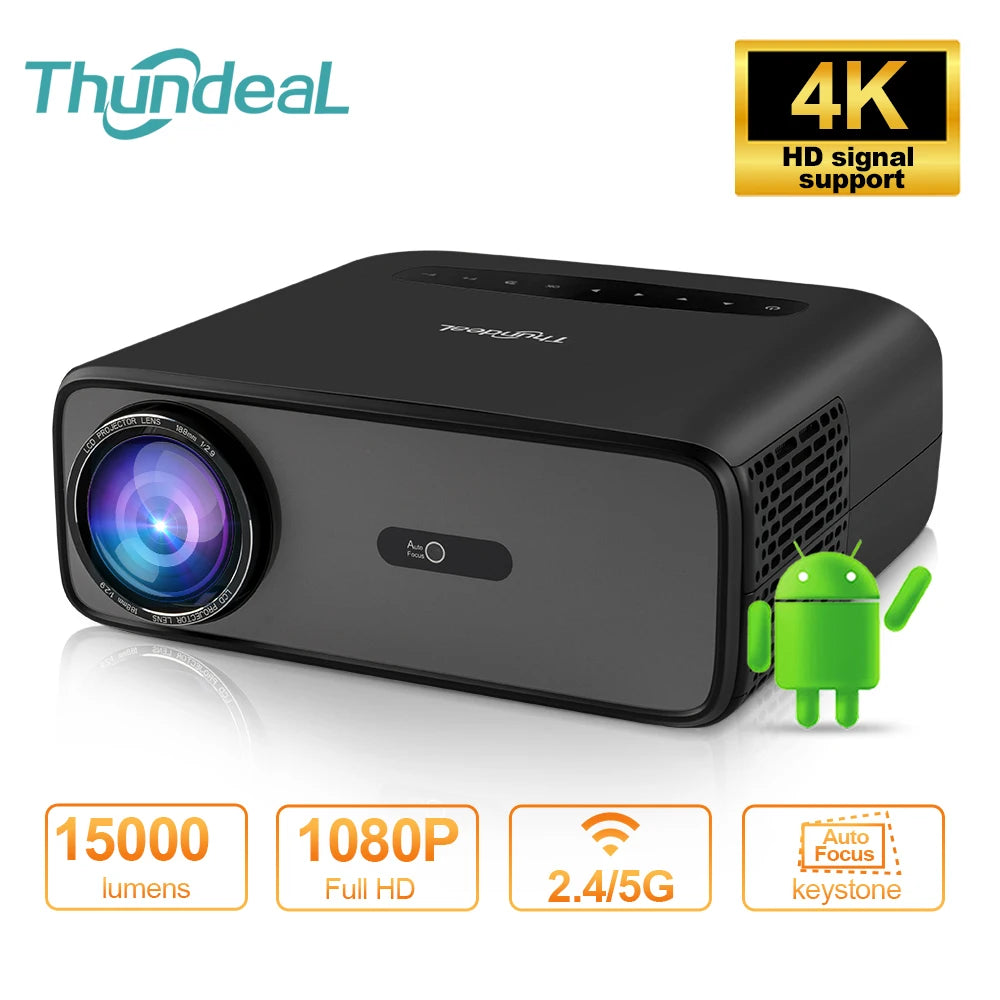 ThundeaL Projector Full Auto HD 1080P WiFi 6 Android TD97 Pro TD97Pro Projector Video Home Movie IOS Smart Phone 3D TV Proyector