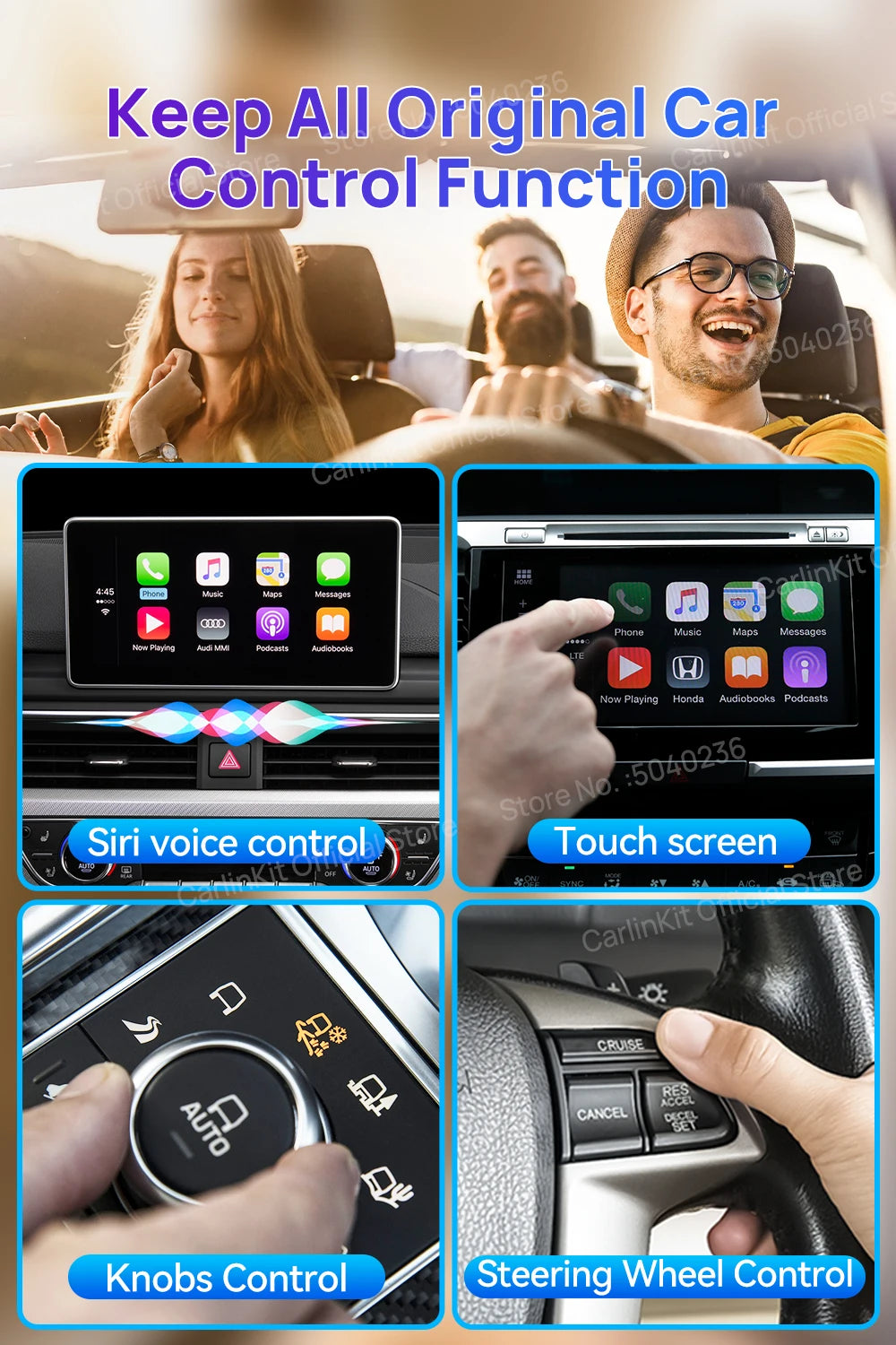 8G+128G Carlinkit CarPlay Ai Box LED Android 13 Wireless Android Auto CarPlay Video TV Box For VW Ford Kia Toyota Honda Benz BYD