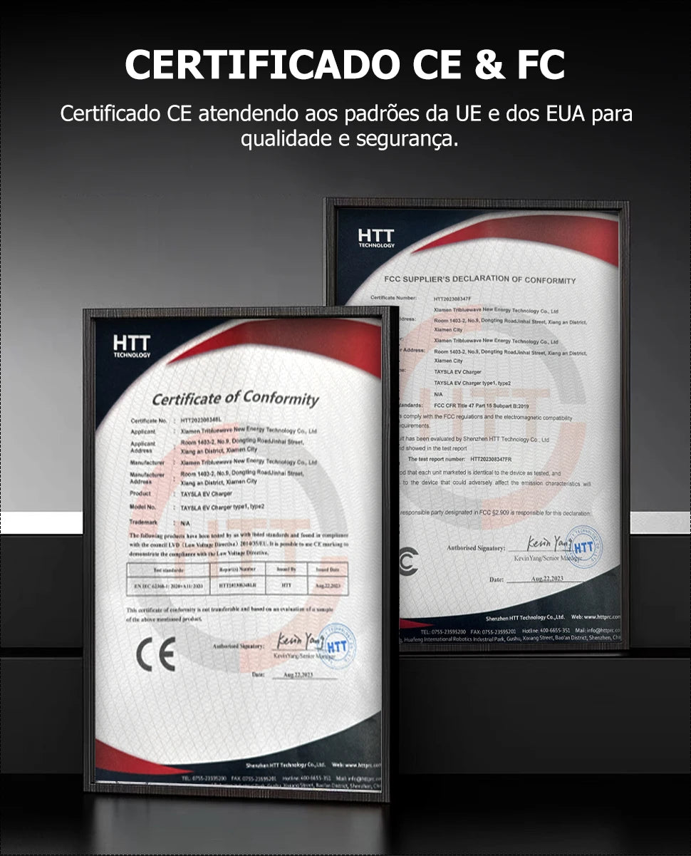 TAYNIU Electric Car Charger 3.5KW 7KW with APP Portable EV Charger Type 2 16A 80V-260V BR Plug Charging Cable 5M for all EVs