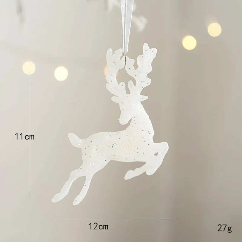 Christmas Tree Hanging Pendant Christmas  Decoration Pendant Xmas Deer Angel Girl Pentacle Pendant Merry Christmas 2023 natal