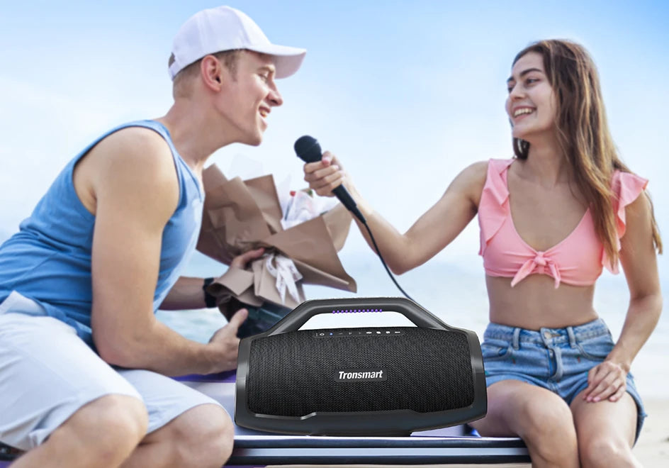 Tronsmart Bang Max Speaker Bluetooth Speaker with 130W, 3 Way Sound System, Sync Up 100+ Speakers, APP Control, Guitar/Mic Input