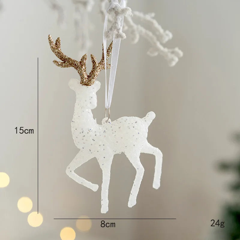 Christmas Tree Hanging Pendant Christmas  Decoration Pendant Xmas Deer Angel Girl Pentacle Pendant Merry Christmas 2023 natal