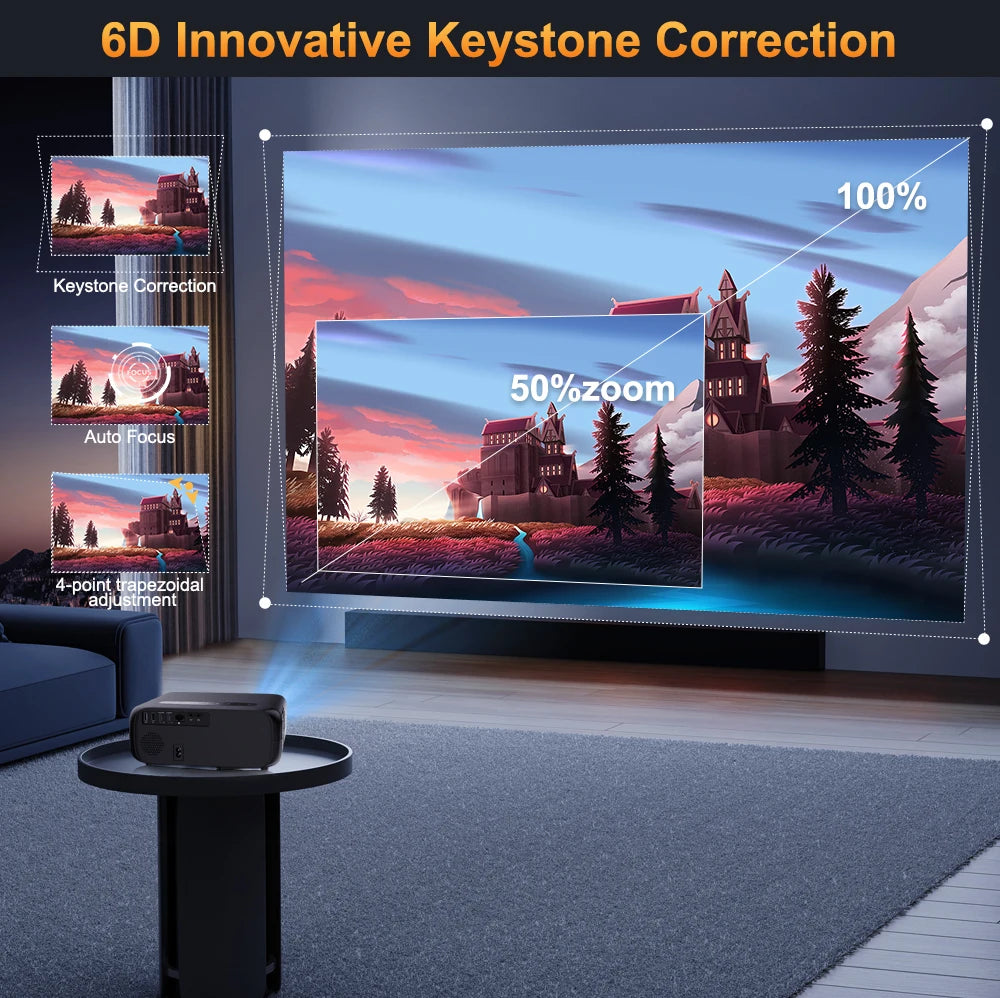 ThundeaL Projector Full Auto HD 1080P WiFi 6 Android TD97 Pro TD97Pro Projector Video Home Movie IOS Smart Phone 3D TV Proyector