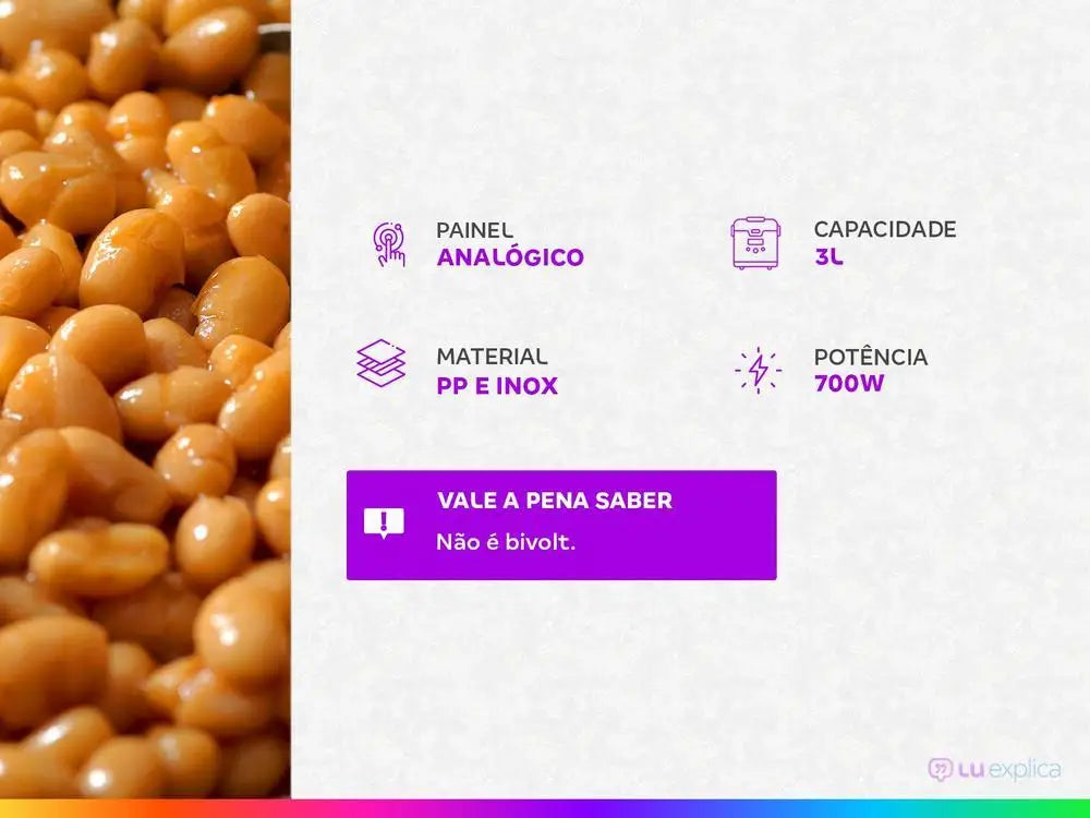 Electric Pressure Cooker Mondial 3L 700W - 220V