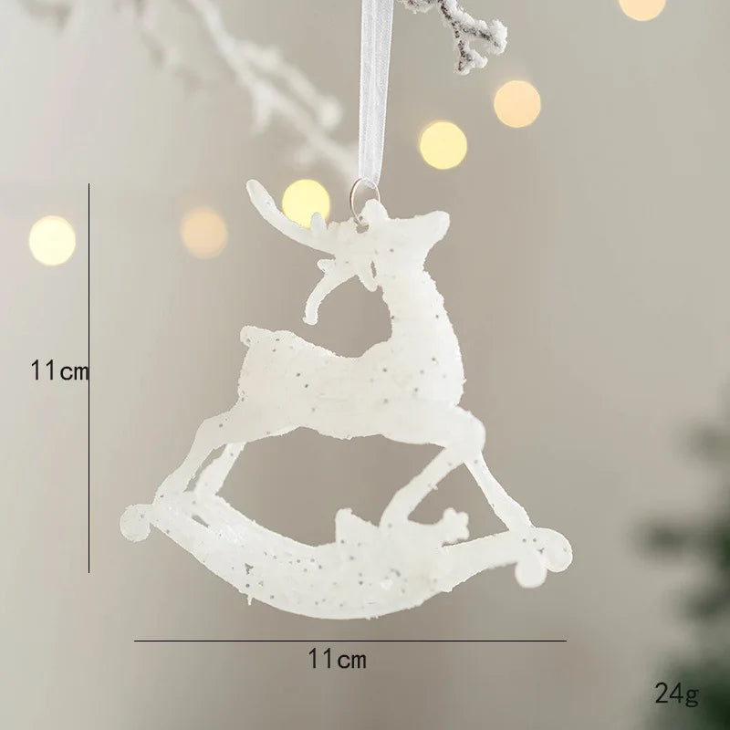 Christmas Tree Hanging Pendant Christmas  Decoration Pendant Xmas Deer Angel Girl Pentacle Pendant Merry Christmas 2023 natal