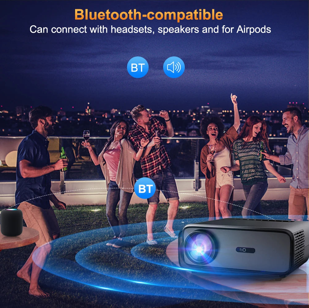 ThundeaL Projector Full Auto HD 1080P WiFi 6 Android TD97 Pro TD97Pro Projector Video Home Movie IOS Smart Phone 3D TV Proyector