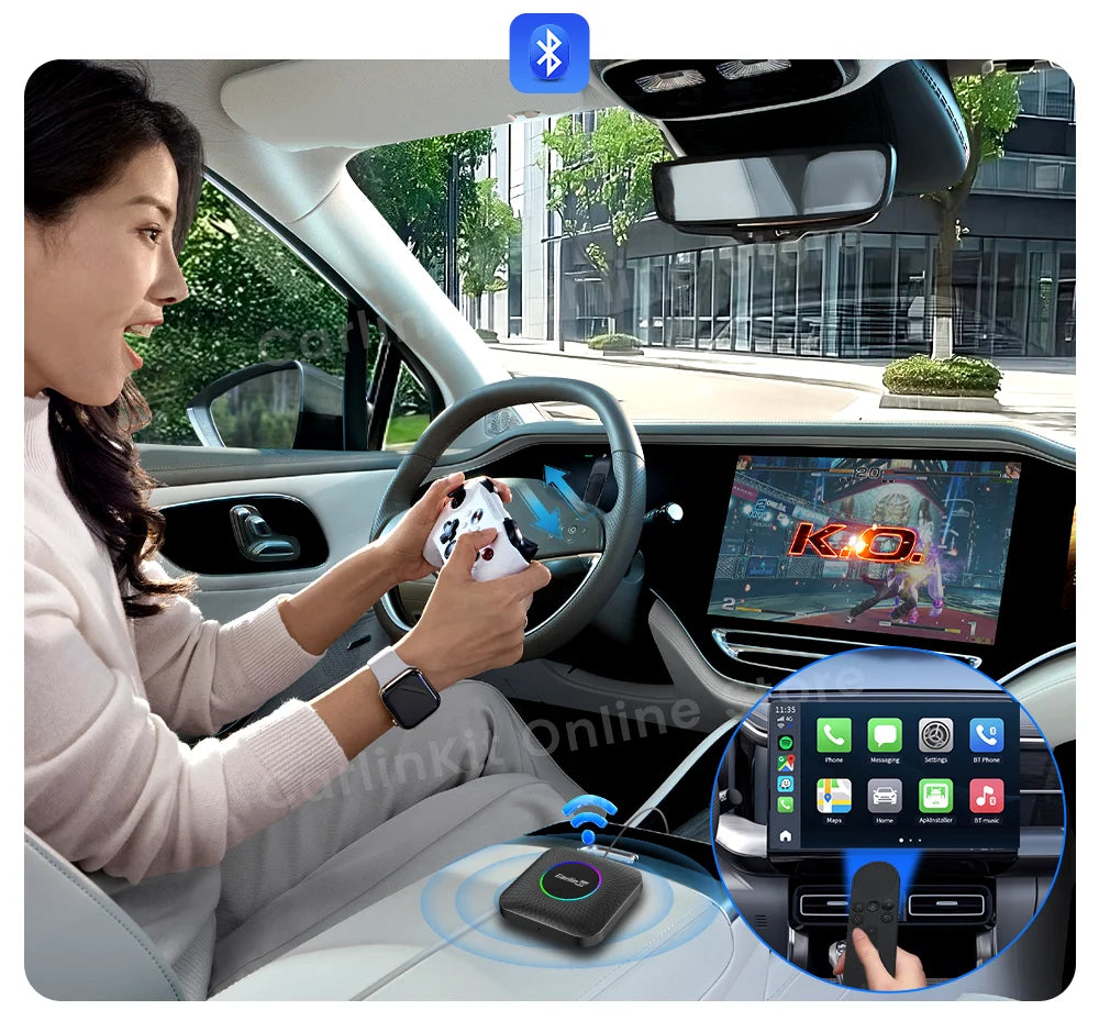 Carlinkit Android 13 Tv Box 6225 LED Wireless Android Auto CarPlay Wireless Adapter Support Youtube Netfilx IPTV Spotify GPS