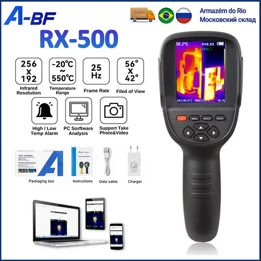 A-BF RX-500 Infrared Thermal Imager 256*192 Digital Thermal Imaging Camera Real Time Live Infrared Thermometer