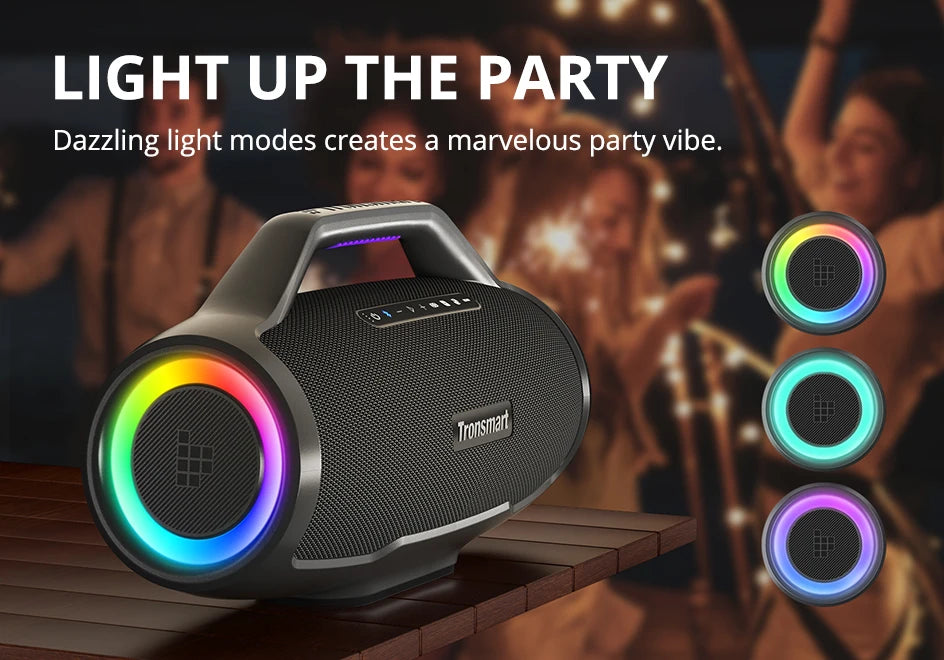 Tronsmart Bang Max Speaker Bluetooth Speaker with 130W, 3 Way Sound System, Sync Up 100+ Speakers, APP Control, Guitar/Mic Input