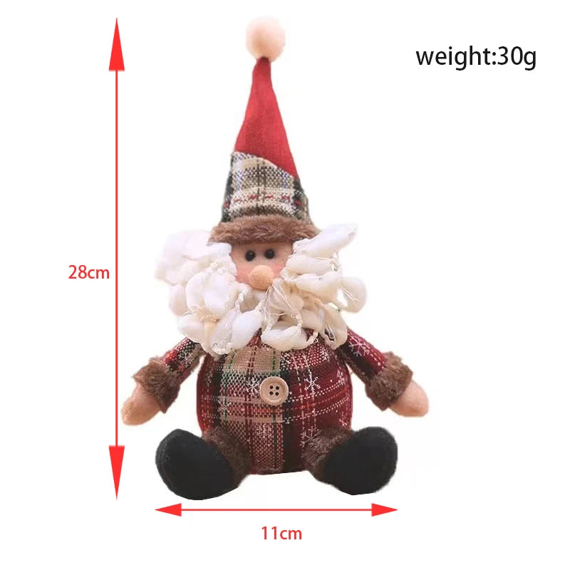 Santa Claus Christmas Doll Merry Christmas Decorations For Home Elk Christmas Ornaments Xmas Tree Decoration Navidad Natal Gifts