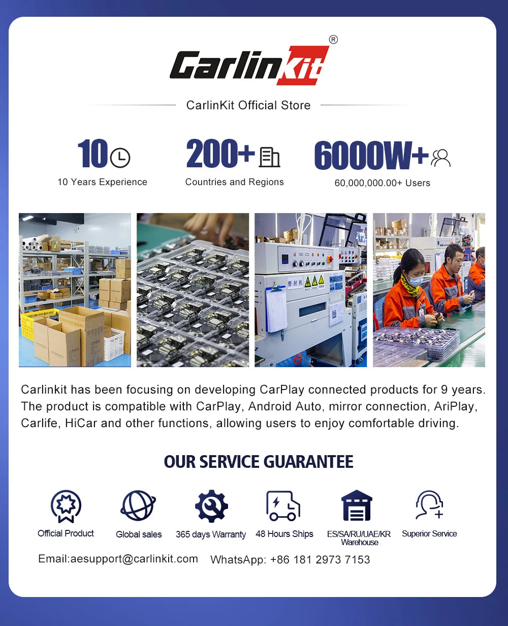 CarlinKit 5.0 Portable Wireless Android Auto & CarPlay Dongle Smart Car AI Box Online Upgrade Plug & Play Android Auto Adapter